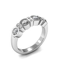 Full Bezel Setting Round Diamond Fashion Ring