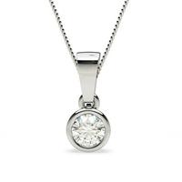 Full Bezel Setting Round Diamond Solitaire Pendant