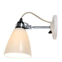 FW396 Hector Small White China Wall Lamp With Switch