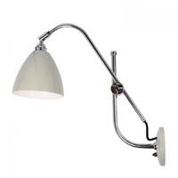 FW341 Task Modern Metal Wall Light In Putty Grey