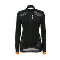 Fw51775coral - Santini Womens Coral Windstopper Jacket Orange: Orange L