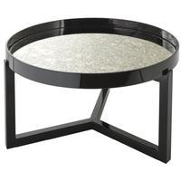 Fyne Black Gloss and Antique Mirrored Coffee Table