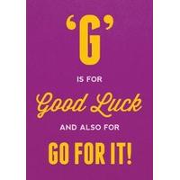 G is for Good Luck | Good Luck Card | BC1603
