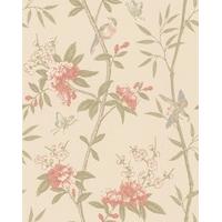 G P & J Baker Wallpapers Peony & Blossom Sage/ Rose, BW45066/2