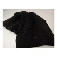 g star black chunky knit wool mix scarf