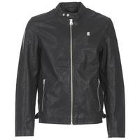 g star raw avier gpl mens leather jacket in black