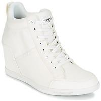 g star raw new labour wedge womens shoes high top trainers in white