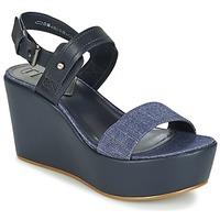 g star raw remi plateau womens sandals in blue