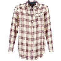 g star raw tacoma long check 1 pkt bf womens shirt in beige