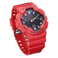 g shock gents oversized red watch