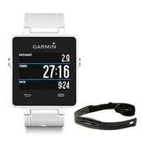 Garmin Vivoactive With Heart Rate Monitor Bundle - White
