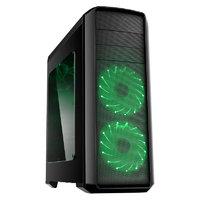 Game Max Volcano Gaming PC Case with Green LED Front Fans