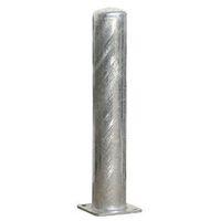 GALVANISED CRASH PROTECTION BOLLARD ON BASE PLATE Ï 168 x h 1300 MM