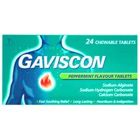 gaviscon peppermint tablets 24