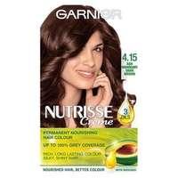 Garnier Nutrisse 4.15 Mahogany Dark Brown Permanent Hair Dye, Brunette