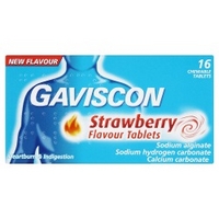 gaviscon strawberry flavour tablets 16 chewable tablets