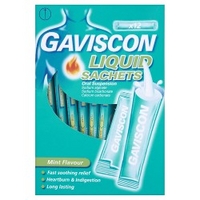 Gaviscon Liquid Sachets Mint Flavour 12 x 10ml Sachets