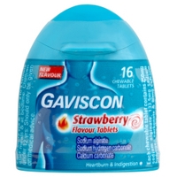 Gaviscon Strawberry Flavour Tablets 16 Chewable Tablets