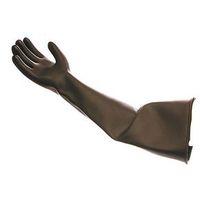 GAUNTLET-BLACK RUBBER- 60CM SIZE 8.5 - PACK OF 2 PAIRS