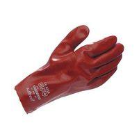 GAUNTLET - RED PVC - 27CM SIZE 9.5 - PACK OF 10 PAIRS