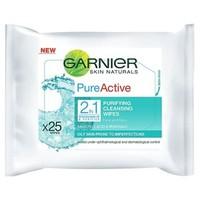 Garnier Pure Active 2in1 Purifying Cleansing Wipes 25 Wipes