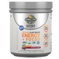 Garden of Life Sports Organics Pre Workout Energy Plus Focus Sugar Free Blackberry Cherry - 231g
