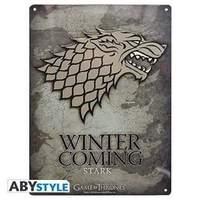 Game Of Thrones - Stark Metal Plate (28cm X 38cm)