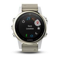 Garmin Fenix 5S Champagne Sapphire with Gray Suede Band Multisport GPS Watch Only