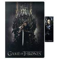 Game Of Thrones Notebook And Magnetic Bookmark Gift Set Ned On Throne
