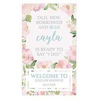 Garden Party Personalised Welcome Sign for Rustic Wood Frame