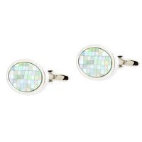 Gaventa Cufflinks Oval Mosaic Blue