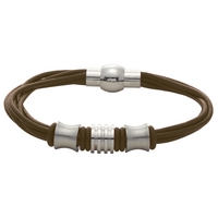 Gaventa Strand Leather Bracelet Brn