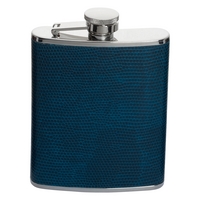 Gaventa 6oz Leather Flask Teal