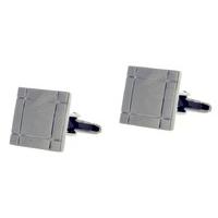 Gaventa Cufflinks Grid Edge Gunmetal