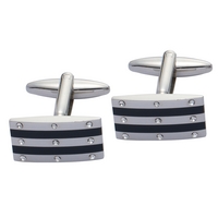 Gaventa Grey Enamel Cufflinks