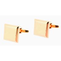 Gaventa Cufflinks Square Bevelled Edge Rose Gold