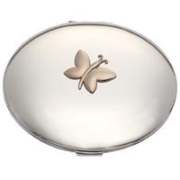 gaventa round compact mirror butterfly rose