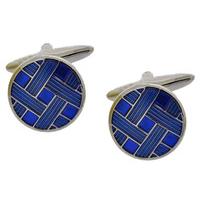 Gaventa Weave Cufflink Blue