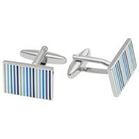 Gaventa Enamel Blue Stripe Cufflinks