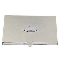 Gaventa Business Card Holder Oval Inlay Chrome