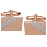 gaventa two tone plated cufflinks rose gold and