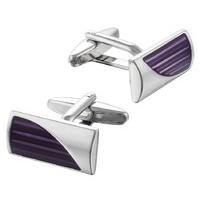 gaventa transparent purple enamel cufflinks