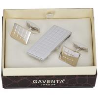 Gaventa Check Moneyclip and Cufflink Set
