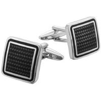 gaventa transparent black square enamel cufflinks