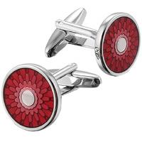 gaventa transparent red enamel cufflinks