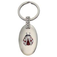 Gaventa Crystal Oval Keyring Ladybird