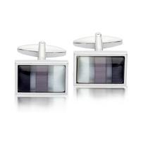 Gaventa Grey Combination Cats Eye Cufflinks