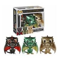 game of thrones limited edition metallic dragon pop 3 pack