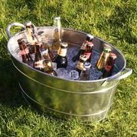 Galvanised Steel Oval Party Tub (Case of 6)