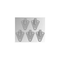 Galvanised metal hook, 3 hole, 5 pieces